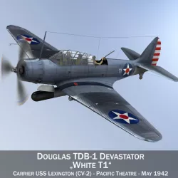 Douglas TDB-1 Devastator - T1 3d model