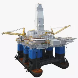 Drilling Rig Rigged 3d model