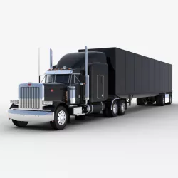 Dry Van Semi-trailer Truck 53ft 3d model