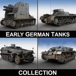 Early german WWII Tanks - Collection 3d model