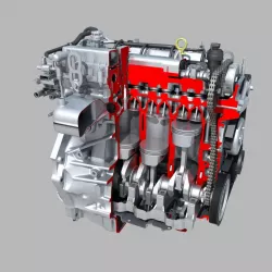 Engine cutaway 3d model