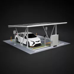 EV Parking & Car 3d model