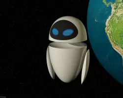 EVE from cartoon WALL-E 3d model