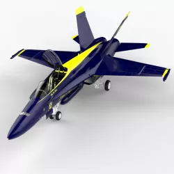 F-18 Hornet, Blue Angels 3d model