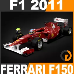 F1 2011 Ferrari F150 - Scuderia Ferrari Marlboro 3d model