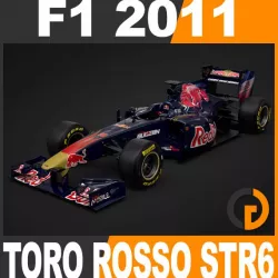 F1 2011 Toro Rosso STR6 - Scuderia Toro Rosso 3d model