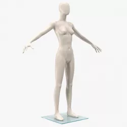 Female Mannequin T-Pose 3d model