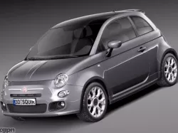 Fiat 500S 2014 3d model