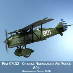 Fiat CR.32 - Chinese Nationalist Air Force 3d model