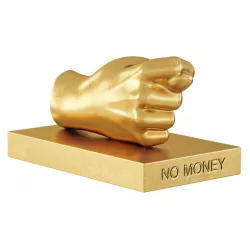 figurine hand dullah gold finger isolited sculpture sign printable 3d model