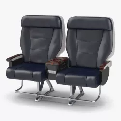 First Class Passenger Double Aircraft Seat 3d model