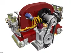 Flat 4 / Weber Carb Engine 3d model