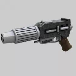 Futuristic laser weapon - sci-fi alien blaster gun 3d model