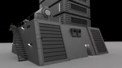 Futuristic Military Recon Tower 3d model