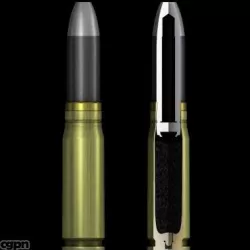  German 20mm MG151/20 Sprgr cartridge with cutaway 3d model