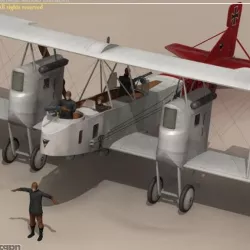 Gotha G.IV Bomber 3d model