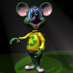 Green Mouse RIGGED 3d model
