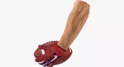 Hand Holding American Football Ball 3d model