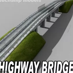 Highway bridge 3d model