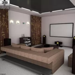 Home theatre set 5 3d model