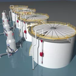 Industrial Oil Tanks 3d model