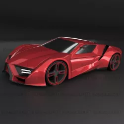 Itanox futuristic concept car 3d model