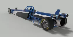 Jet dragster 3d model