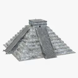Kukulkan Temple Mayan Pyramid 3d model