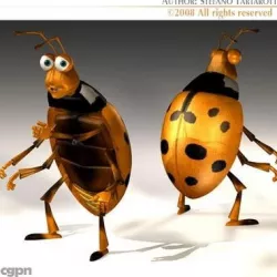 Ladybug cartoon 3d model