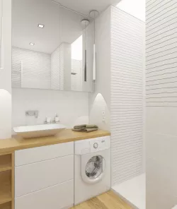 Light colored bathroom. 3d model