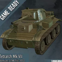 Light Tank Mk VII Tetrarch 3d model