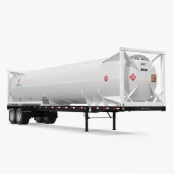 LNG Semi Trailer Gas Tank Trailer Rigged 3d model