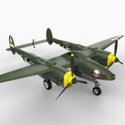 Lockheed P-38 Lightning 3d model