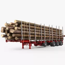 Logging Trailer Manac 3d model