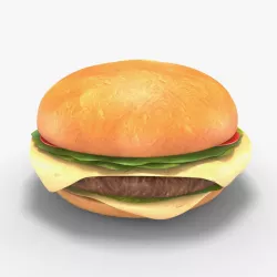Low Poly Hamburger 3d model