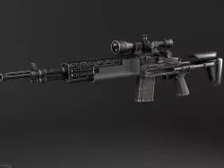 M14 EBR sniper rifle 3d model