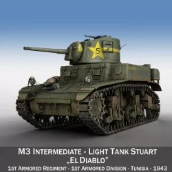 M3 Light Tank Stuart - El Diablo 3d model