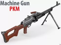 Machine Gun PKM 3d model