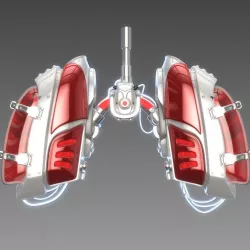 Mechanical lungs concept 3d model