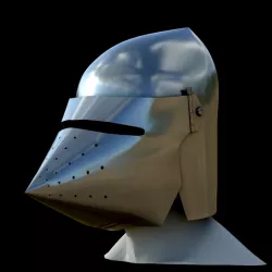 Medieval Knight Bascinet Helmet 3d model
