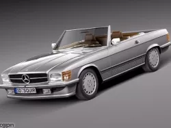 Mercedes SL r107 1971 - 1989 3d model