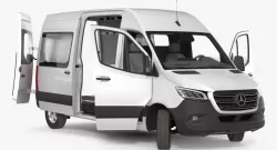 Mercedes Sprinter Van Rigged 3d model