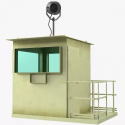 Military Guard Cabin 3d model