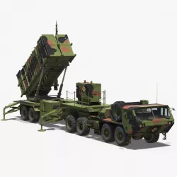MIM-104 Patriot Surface to Air Missile SAM Battle Position 3d model