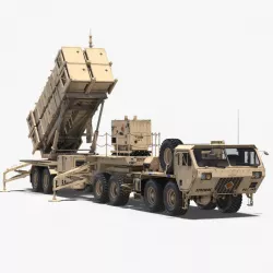 MIM-104 Patriot Surface to Air Missile SAM Battle Position Sand 3d model
