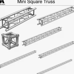 Mini Square Truss 005 3d model