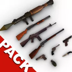 Modern Weapons Pack 3d model