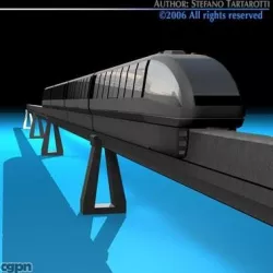 Monorail train 3d model