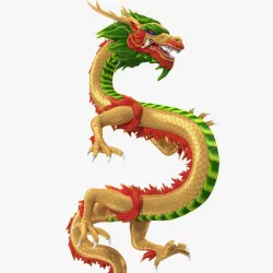Multicolored Chinese Dragon 3d model