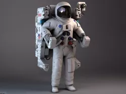 NASA MMU Astronaut with backpack 3d model